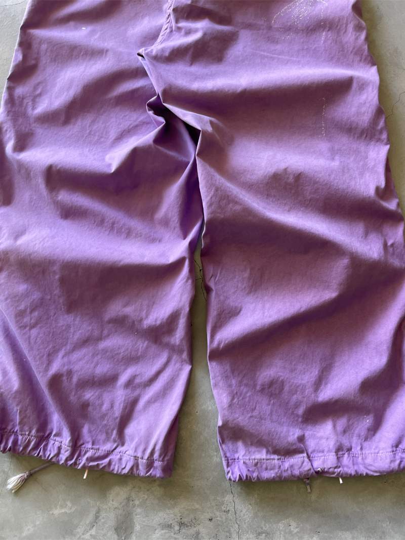 Over-Dyed Purple Parachute Pants - 60s/70s - 29" - 32" Adjustable