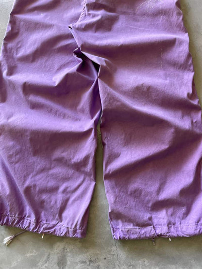 Over-Dyed Purple Parachute Pants - 60s/70s - 29" - 32" Adjustable