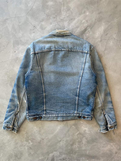 Sun Faded Levi's Blanket Lined Denim Jacket - 90s - L