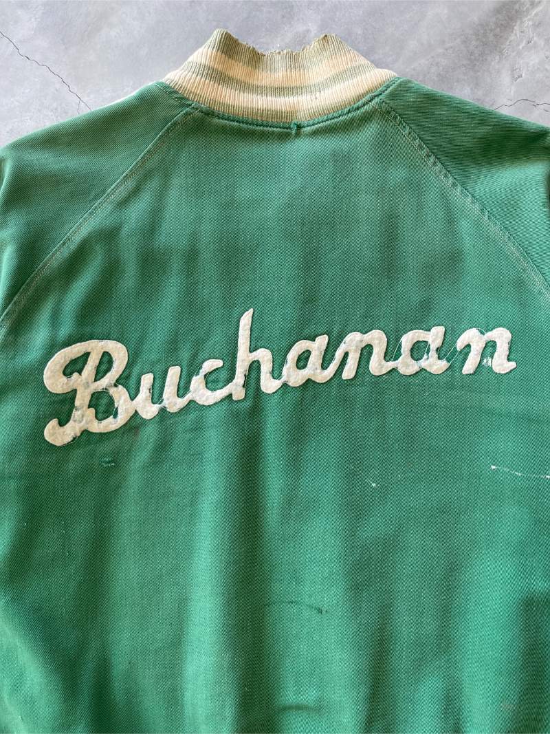 Thrashed Buchanan Rockets Cotton Varsity Jacket - 50s - M