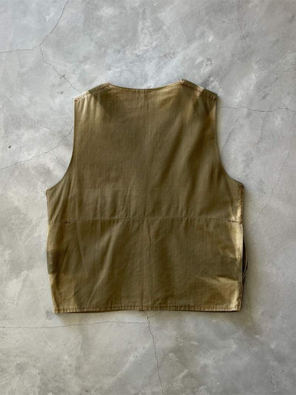 Ammunition Holster Sun Faded HBT Military Vest - 60s - L/XL