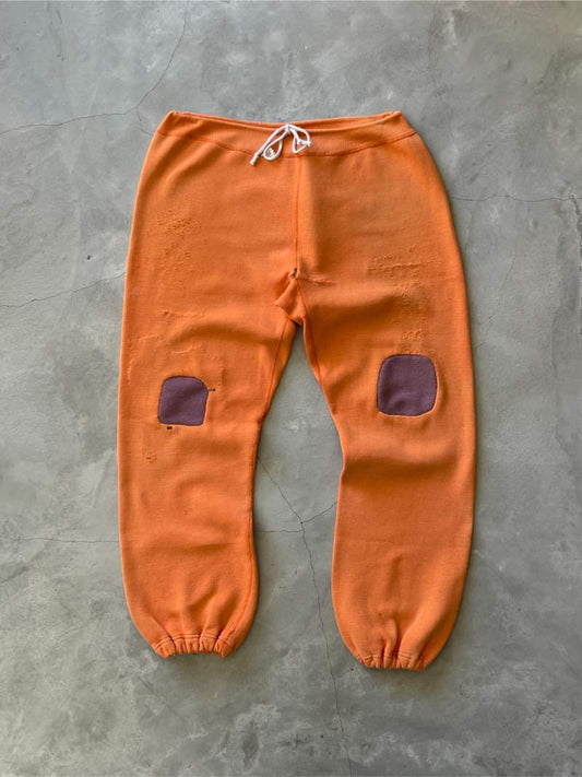 Repaired Orange Creamsicle Sweat Pants - 50s/60s -