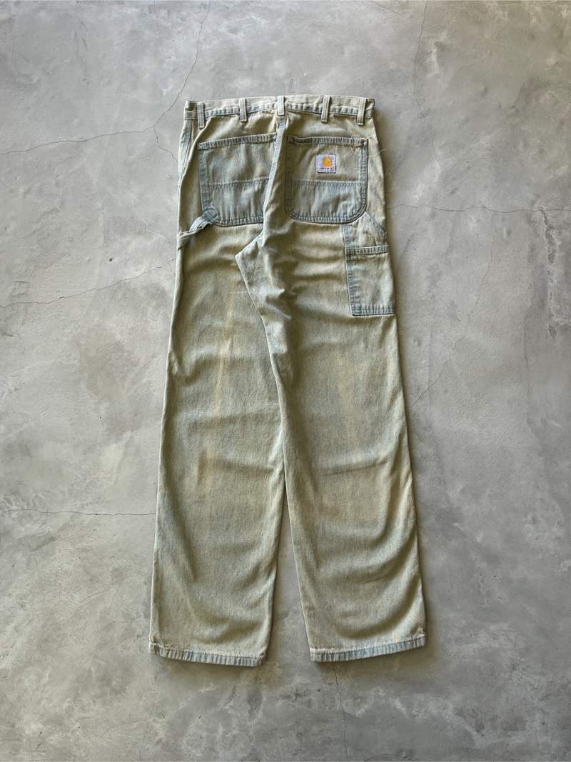 Mud Wash Denim Carhartt Carpenter Pants - 80s - 32"