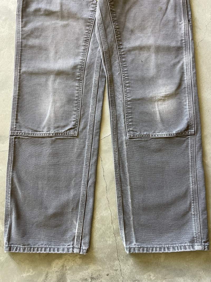 Faded Grey Carhartt Double Knee Pants - 90s/00s - 34"