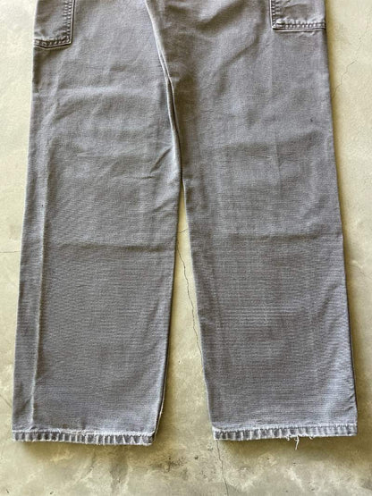 Faded Grey Carhartt Double Knee Pants - 90s/00s - 34"