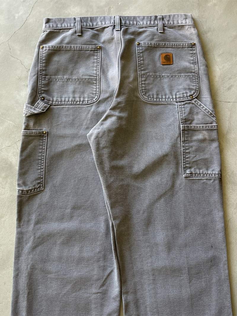 Faded Grey Carhartt Double Knee Pants - 90s/00s - 34"