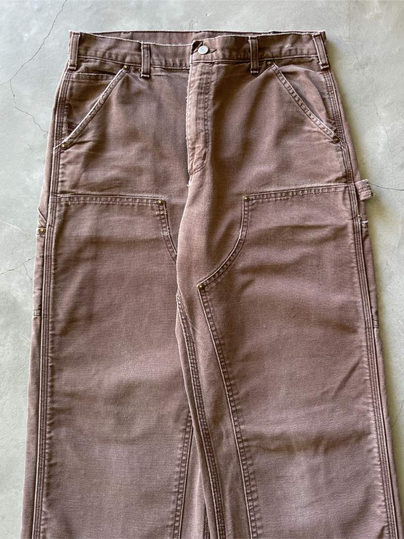 Washed Out Brown Carhartt Double Knee Pants - 90s - 33"