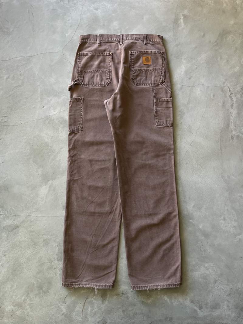 Washed Out Brown Carhartt Double Knee Pants - 90s - 33"