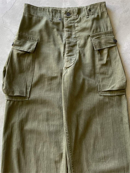 WW2 HBT 13 Star Cargo Pocket Pants - 40s - 30"