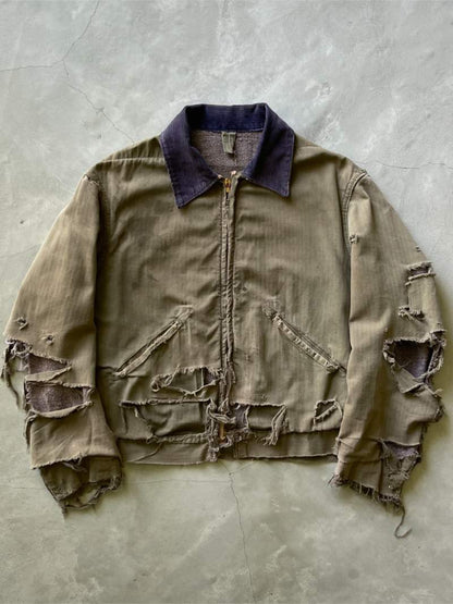 Thrashed HBT Military Jacket - 40s - L