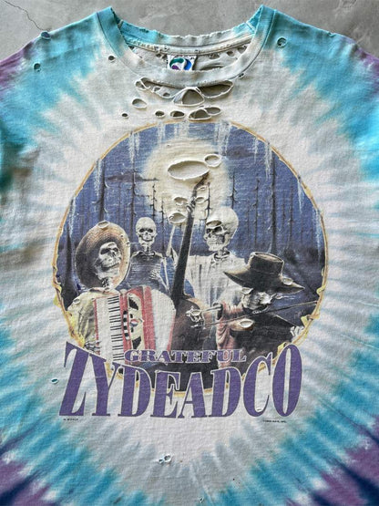 Thrashed Tye-Dye Grateful Dead T-Shirt - 90s - XL