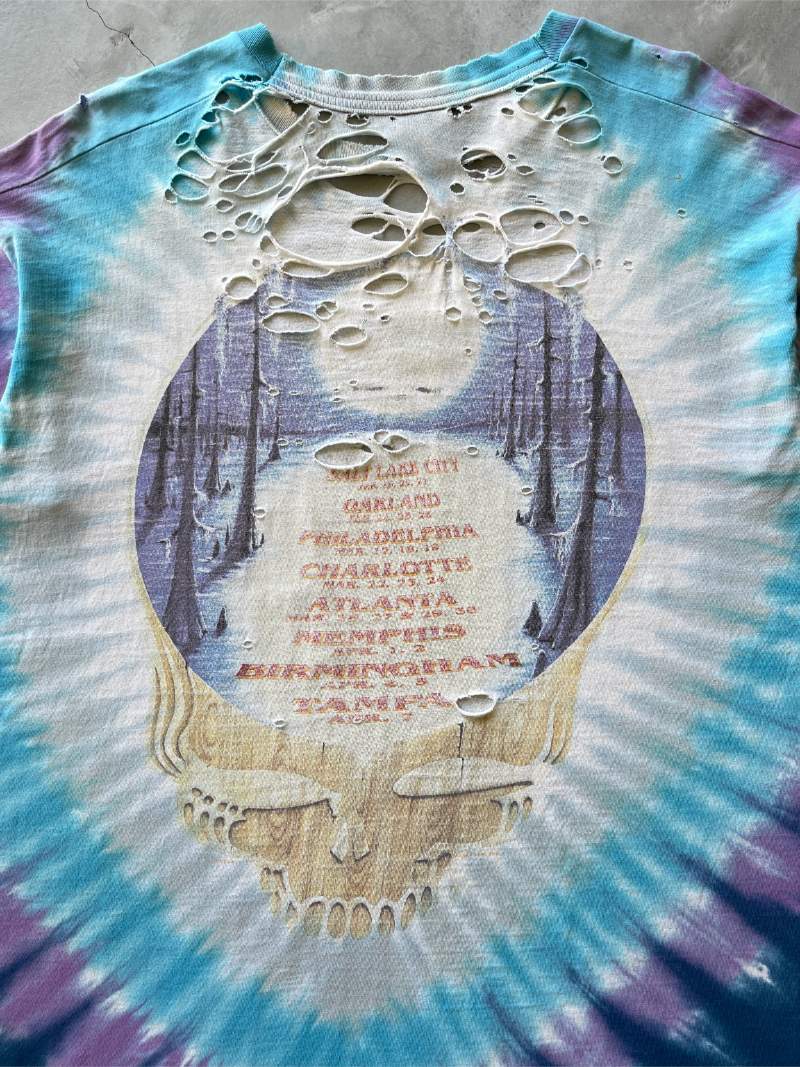 Thrashed Tye-Dye Grateful Dead T-Shirt - 90s - XL