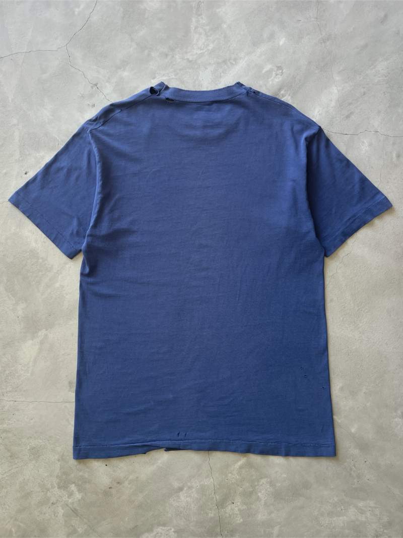 Navy Blue Blank T-Shirt - 80s - L/XL