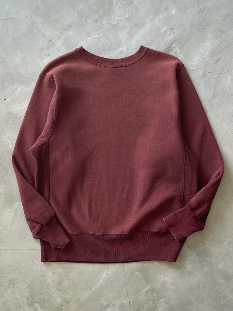 Sun Faded Maroon Champion Reverse Weave Sweatshirt - 80s/90s - L