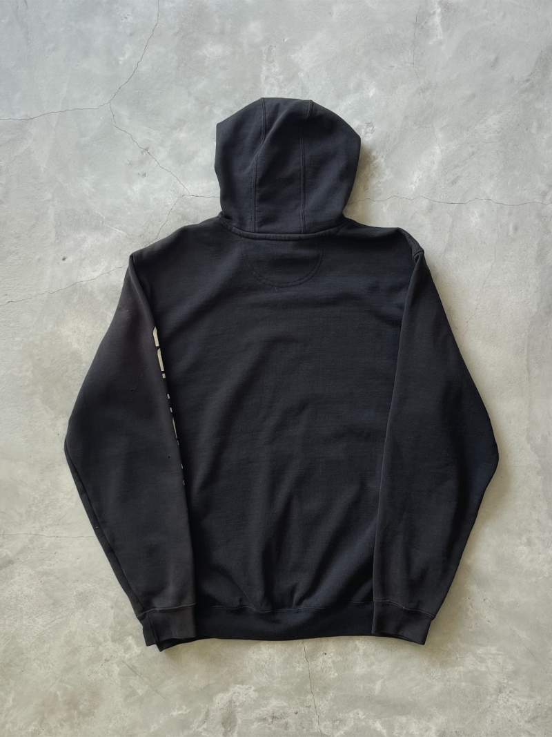 Black Distressed Carhartt Hoodie - 00s - L