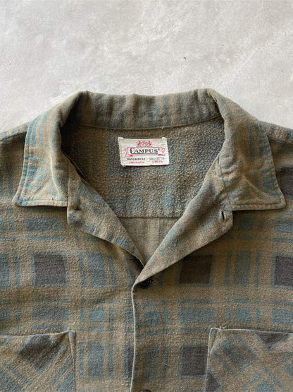 Campus Printed Button Down Flannel - L