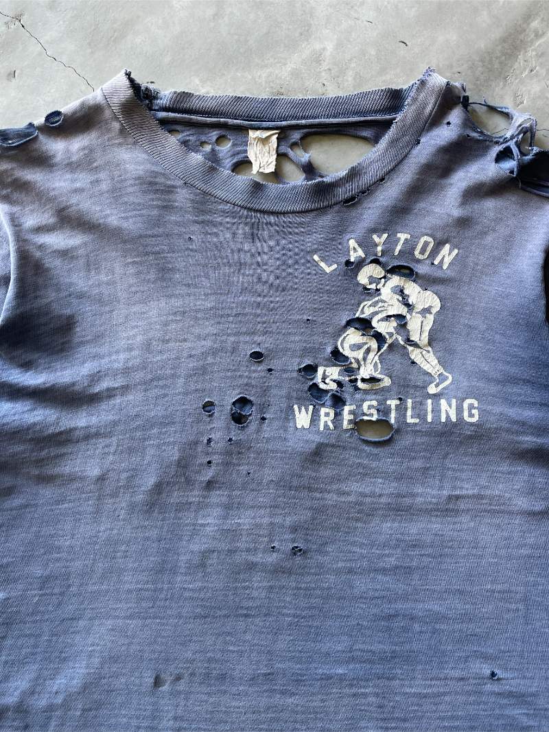 Thrashed Layton Wrestling T-Shirt - XL