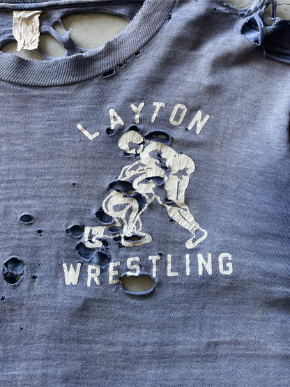 Thrashed Layton Wrestling T-Shirt - XL