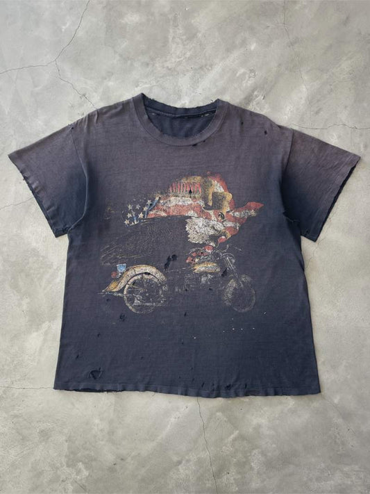 Distressed Harley Davidson T-Shirt - L