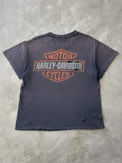 Distressed Harley Davidson T-Shirt - L