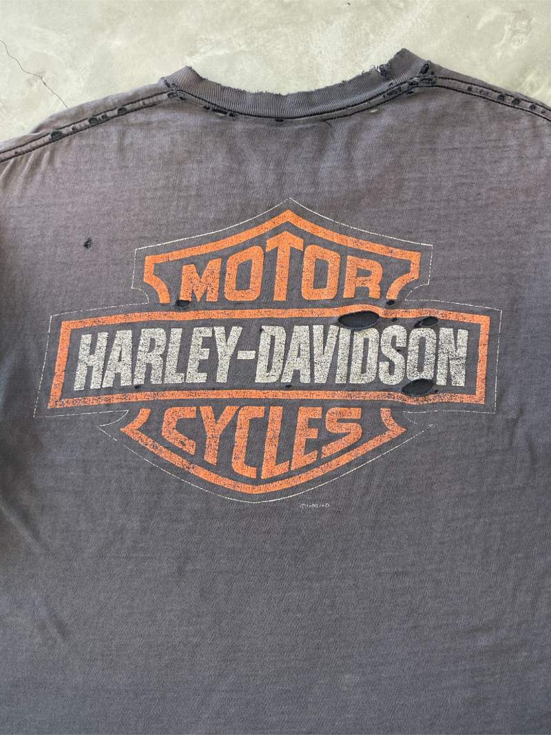 Distressed Harley Davidson T-Shirt - L