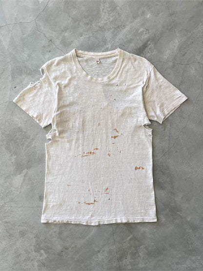 Thrashed White T-Shirt - S