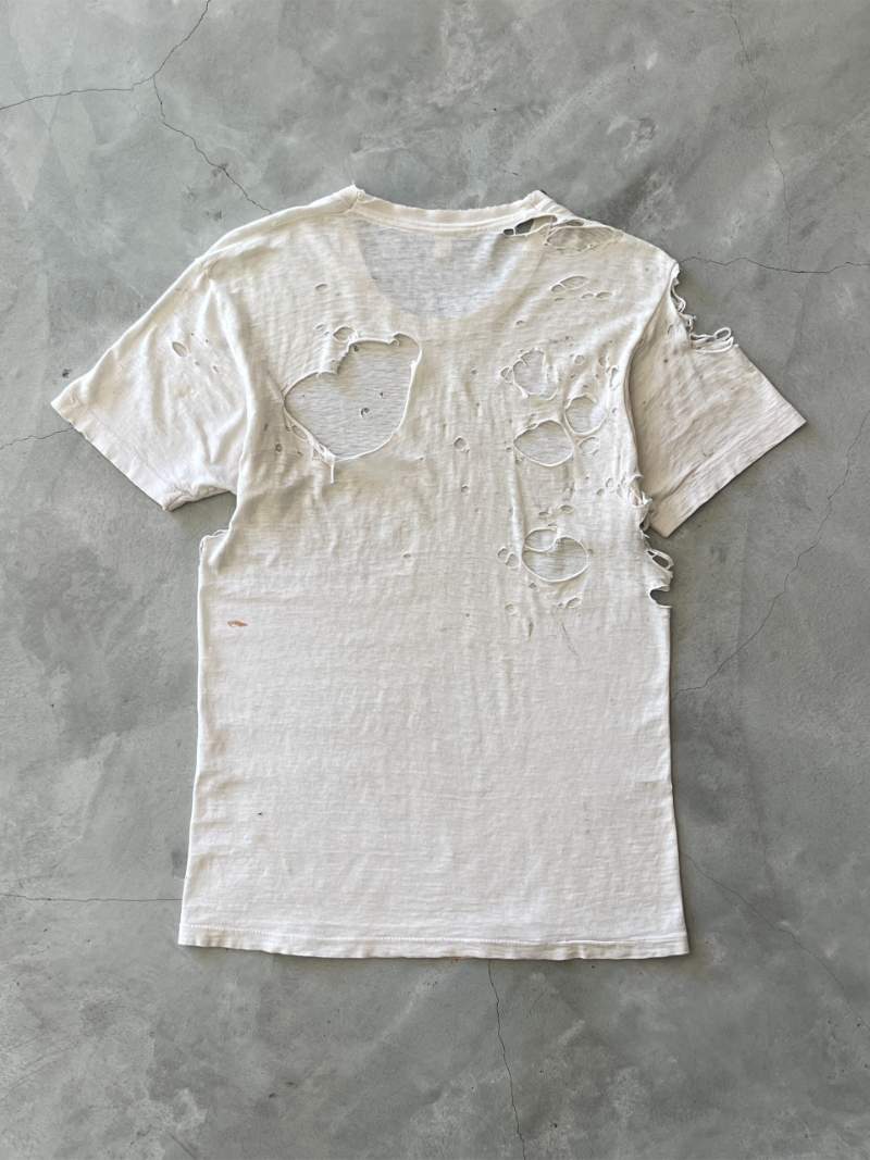 Thrashed White T-Shirt - S