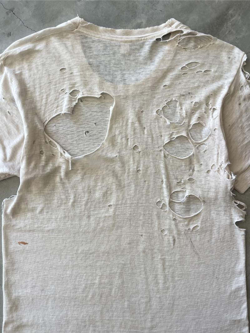 Thrashed White T-Shirt - S