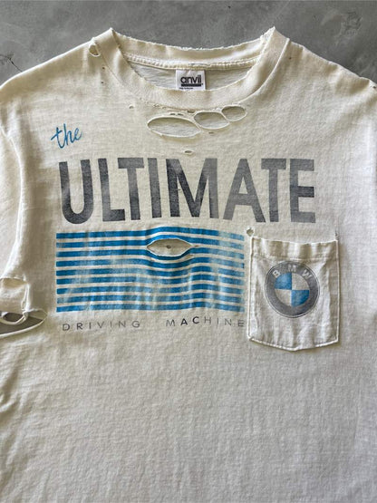 Distressed BMW T-Shirt - L