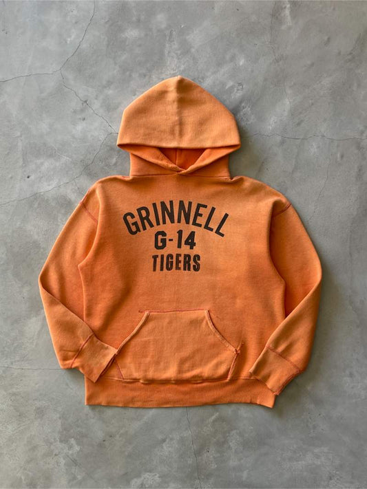 Faded Orange Grinnell Tigers Hoodie - M