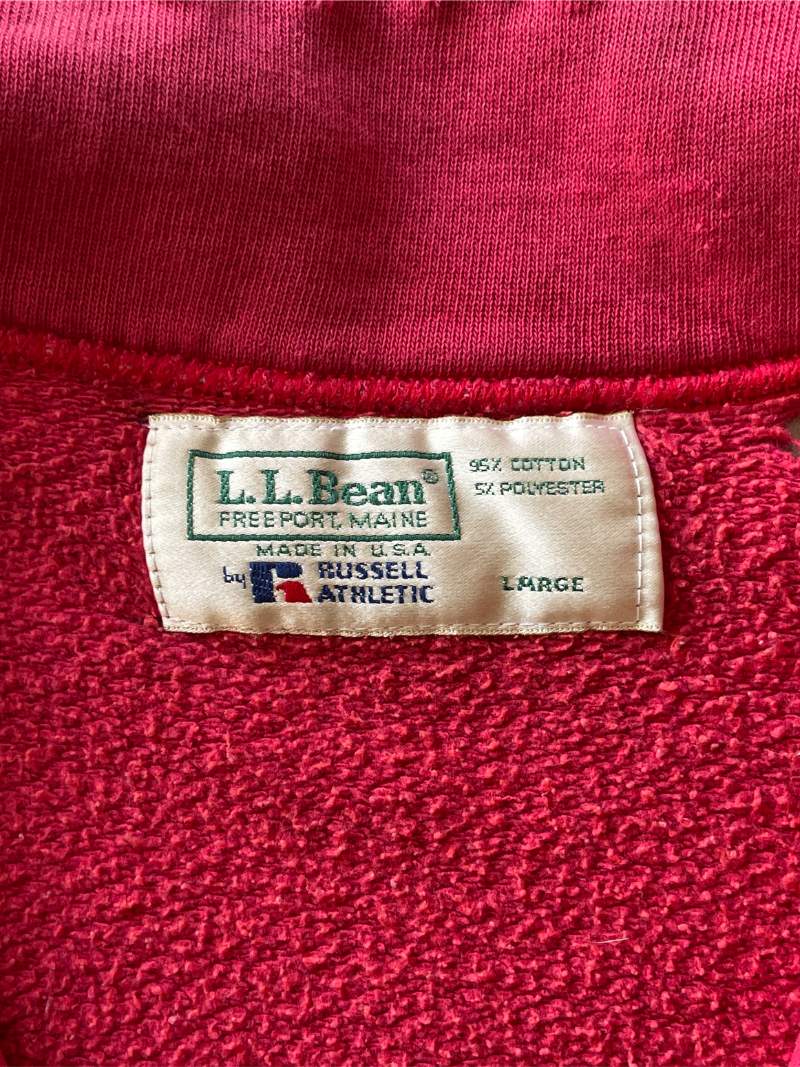 L.L. Bean x Russell 1/4 Zip-Up Sweatshirt - XL