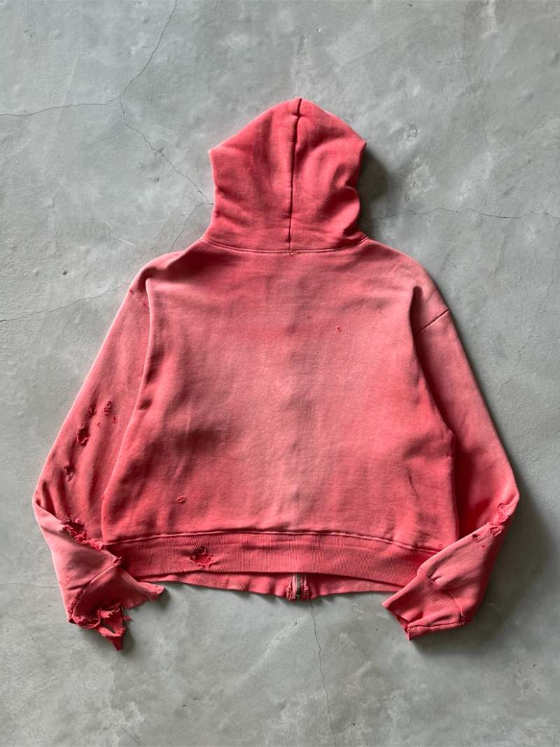 Red Thermal Lined Zip-Up Hoodie - M