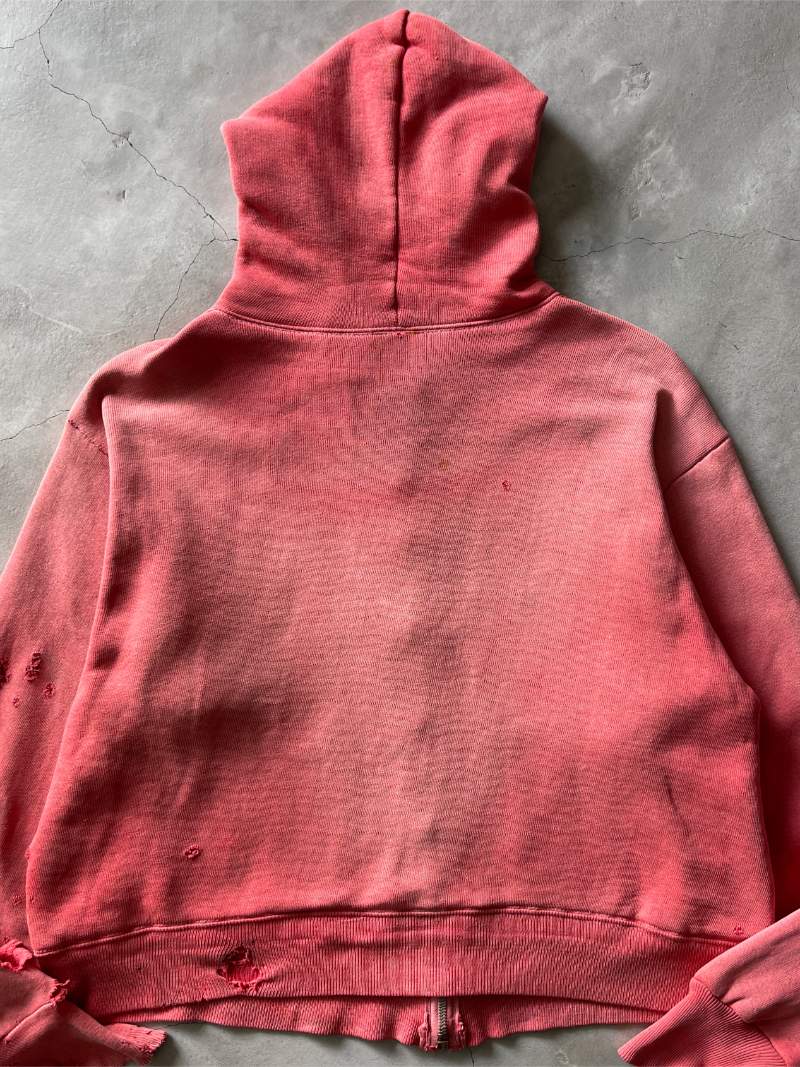 Red Thermal Lined Zip-Up Hoodie - M