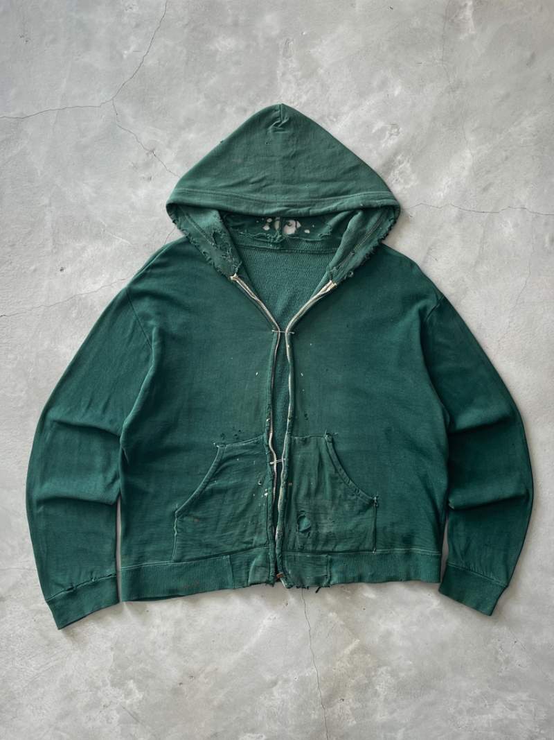 Green Thermal Lined Hoodie - M