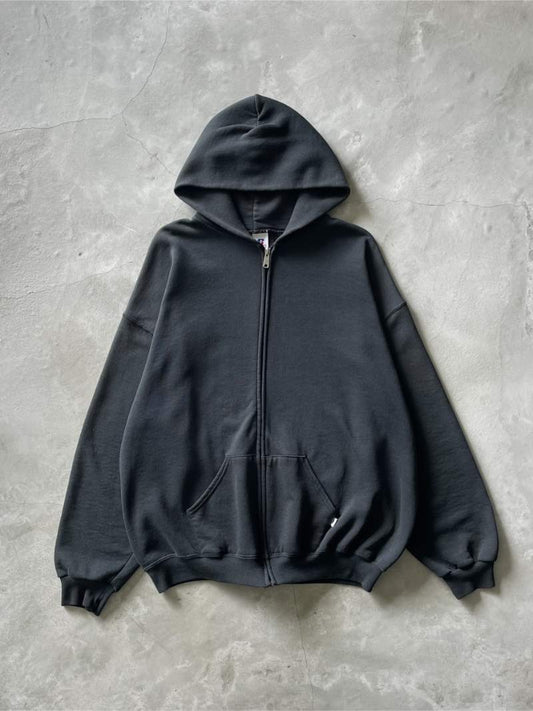 Black Russell Athletic Zip-Up Hoodie - XXL