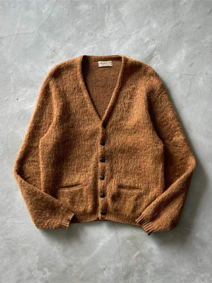 Brown Mohair Cardigan - M