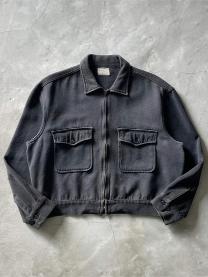 Black Whipcord Work Jacket - XL