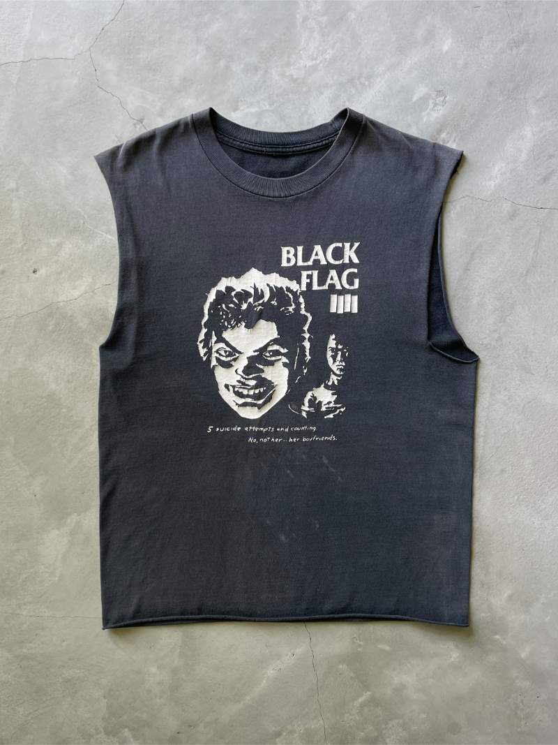 Black Flag Raymond Pettibon Cut-Off T-Shirt - 00s - L