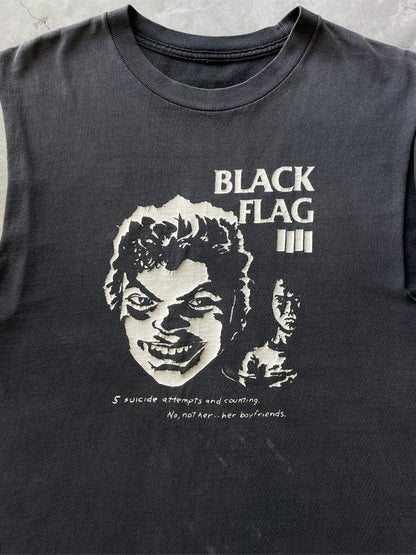 Black Flag Raymond Pettibon Cut-Off T-Shirt - 00s - L