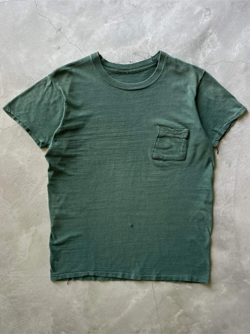 Forest Green Pocket T-Shirt - 50s/60s - M