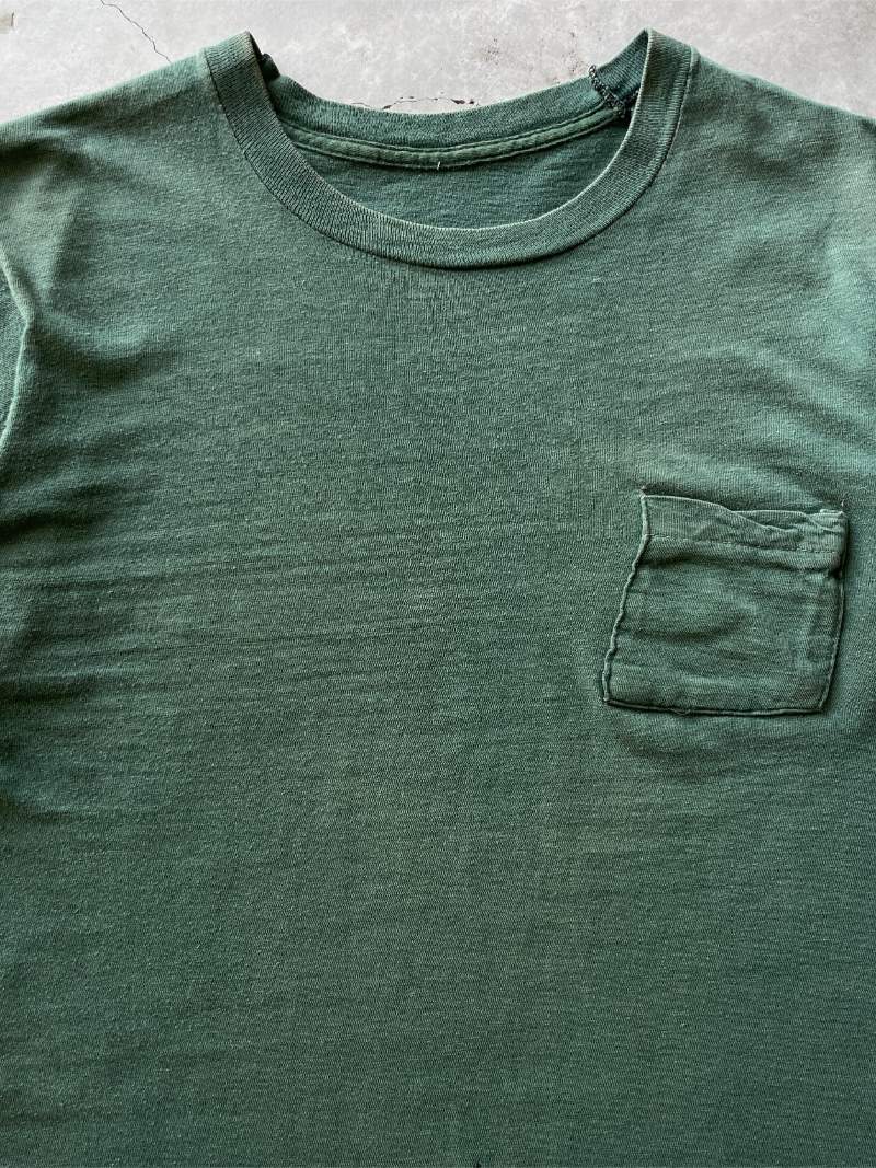 Forest Green Pocket T-Shirt - 50s/60s - M