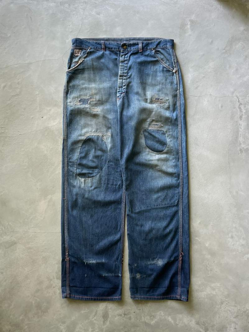 Repaired N&W Denim Carpenter Pants - 50s - 36"