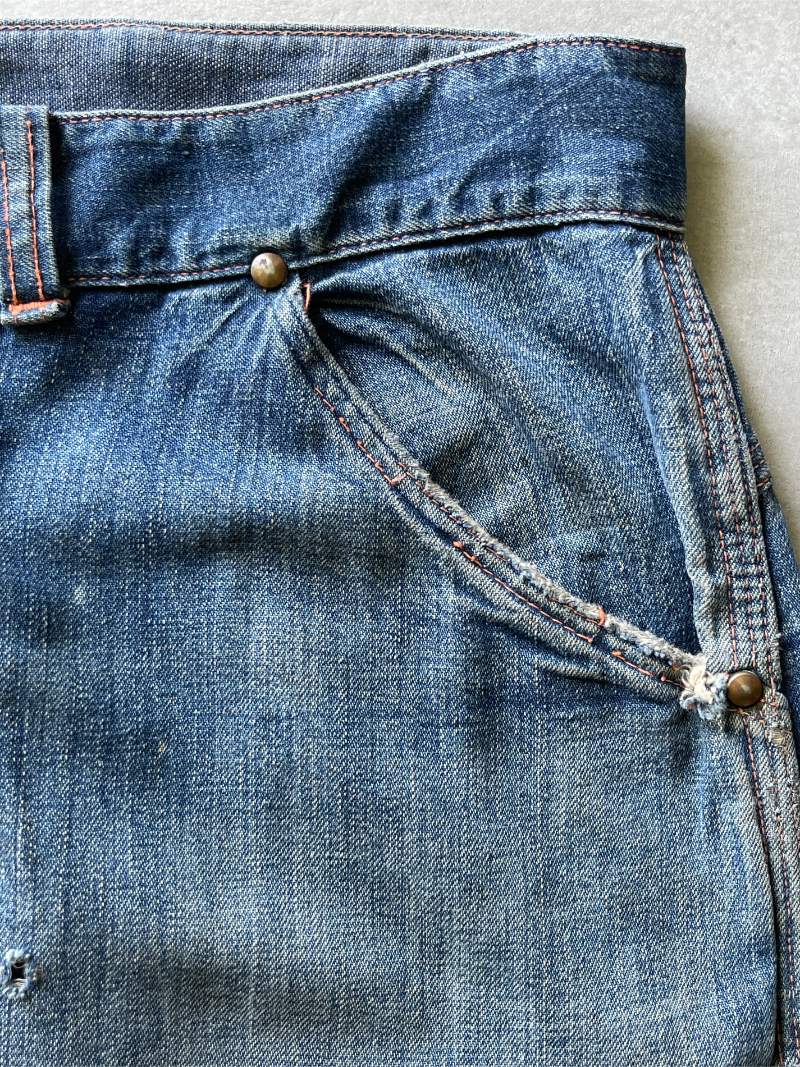 Repaired N&W Denim Carpenter Pants - 50s - 36"