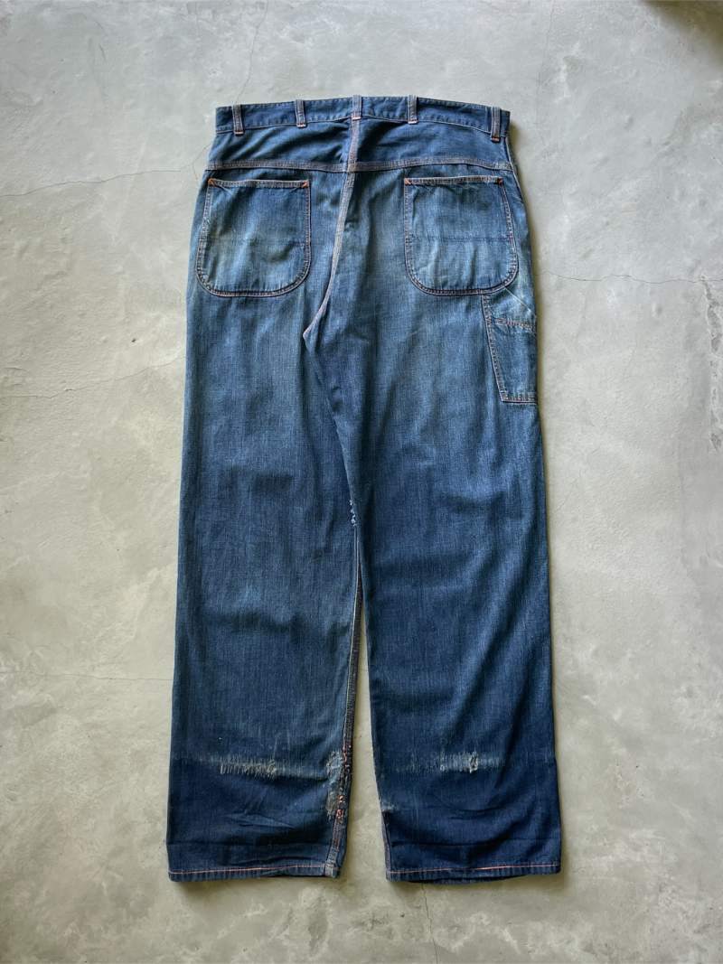 Repaired N&W Denim Carpenter Pants - 50s - 36"