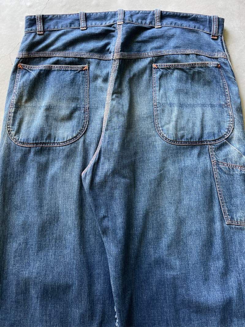 Repaired N&W Denim Carpenter Pants - 50s - 36"