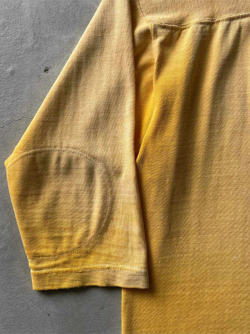 Extremely Sun Faded Yellow Russell Southern Jersey Shirt - 60s - XL