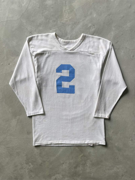 White #2 Russell Athletic Jersey Shirt - 70s - M/L