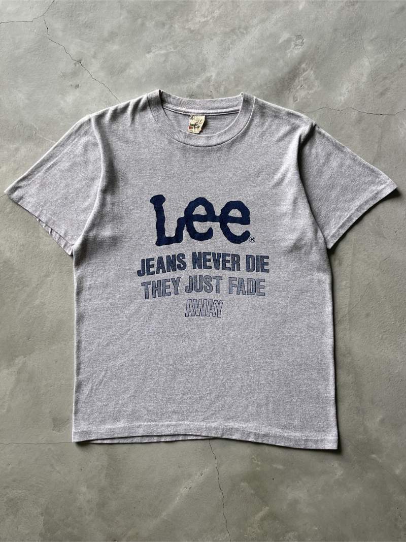 Grey Lee Jeans Never Die T-Shirt - 80s - M