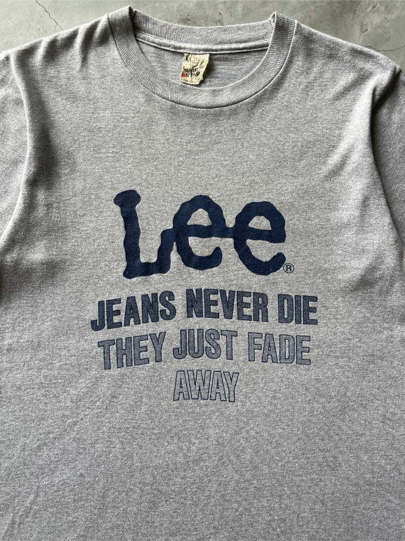 Grey Lee Jeans Never Die T-Shirt - 80s - M