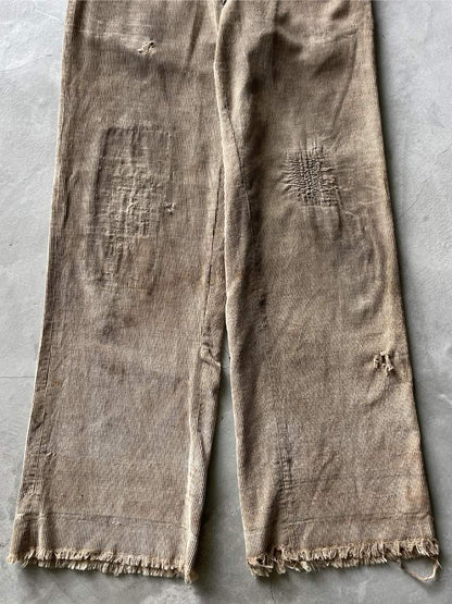 Thrashed Tan Corduroy Pants - 31"